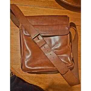 💼Authentic FULLUM & HOLT LEATHER BELTING CROSSBODY MESSENGER UNISEX Rare Find!